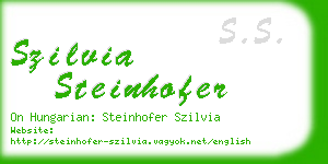 szilvia steinhofer business card